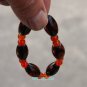 Tianzhu Tibetan bracelets, long drum beads 6 +12 onyx, and a rubber band strung