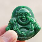 Green jade amulet, wearing prayer beads fish Laughing Buddha. Necklace Pendants 44x44x14mm Green jade amulet, wearing prayer beads fish Laughing Buddha. Necklace Pendants 44x44x14mm