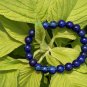 Natural lapis lazuli, a blue bead bracelet gold sand. Rubber band strung 8 mm 22