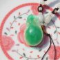 Double-sided hand-carved green jade bat (blessing in the eyes) Pendant 38 x22x14mm