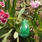 Double-sided hand-carved green jade bat (blessing in the eyes) Pendant 38 x22x14mm