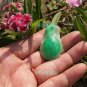 Double-sided hand-carved green jade bat (blessing in the eyes) Pendant 38 x22x14mm