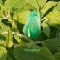 Double-sided hand-carved green jade bat (blessing in the eyes) Pendant 38 x22x14mm