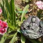 Natural purple gray jade, Lotus Goddess of Mercy. Amulet. Necklace Pendant 47x45x8 mm