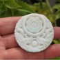 Handmade. Erlongxizhu white jade amulet, Tai Chi Bagua map, necklaces, pendants