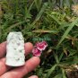 Natural light green jade pendant. Magpie plum bamboo, hand-carved, lucky necklace 47x24x7 mm