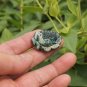 Handmade. Black and white jade pendant. The auspicious lotus. Necklace pendant.