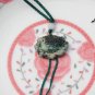 Handmade. Black and white jade pendant. The auspicious lotus. Necklace pendant.