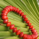 Red Pu Tizi bracelet, beads. Operators plant type, 8x6mm, Yoga Mala Meditation