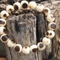 Natural jade fruit Tizi bracelet, rosary. Black and white Yuan Beads, 11 mm Mala meditation, yoga