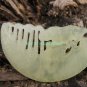Hand-carved jade pendants lucky . Rabbit moon . Liaoning Natural Jade . 48x28x6mm