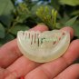 Hand-carved jade pendants lucky . Rabbit moon . Liaoning Natural Jade . 48x28x6mm
