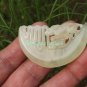 Hand-carved jade pendants lucky . Rabbit moon . Liaoning Natural Jade . 48x28x6mm