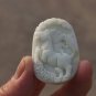 Hand-carved natural jade pendant, ( horse ) . Necklace Pendant 43x31x7mm