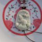 Hand-carved natural jade pendant, fortune mouse (wealth). Necklace pendant