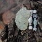 Hand-carved natural white jade pendants, amulets ( Kirin ) . Necklace Pendant 42x22x8mm