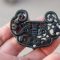 Natural dark green jade , hand-carved bat longevity lock , necklaces , pendants 38x56x6mm