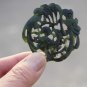 Hand-carved natural dark green jade , bats deer peach , necklaces , pendants
