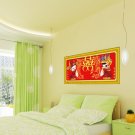 Painting the living room, happy couple ( Double Happiness ) , cross-stitch finished 90 * 29cm