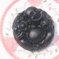Natural obsidian pendant hand-carved. (Buddha play brave) .. lucky necklace pendant 47x15mm