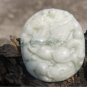 Hand-carved natural white votes purple jade Pegasus. Necklace Pendant 50x44 × 8mm