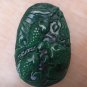 Manual sculpture Natural green jade fish (lucky) rectangular necklace pendant