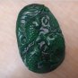Manual sculpture Natural green jade fish (lucky) rectangular necklace pendant