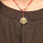 Gold inlaid jade peony blooming flowers necklaces and pendants