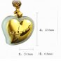 Gold inlaid jade heart lucky necklace and pendant (horse)