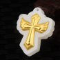 Gold inlaid jade cross pendant (Jesus Christ) lucky necklace and pendant