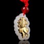 Goldfish gold inlaid jade pendant year after year (more than) lucky necklace and pendant