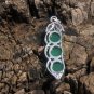 Alloy inlaid jade green beans (peace) of the four seasons. Lucky necklace pendant.