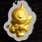 Gold inlaid jade amulet constellation necklace and pendant (cartoon monkey)