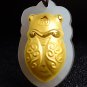 Gold inlaid jade lucky pendant Golden cicada (blockbuster). Necklace pendant.