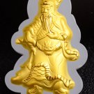 Gold inlaid jade guan gong (the god of wealth). Talisman necklace pendant. Gold inlaid jade guan gong (the god of wealth). Talisman necklace pendant.