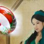on woodwork coloured drawing or pattern The beautiful women's favorite