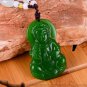 Manual sculpture, talisman Green jade goddess of mercy. Necklace pendant