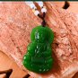 Manual sculpture, talisman Green jade goddess of mercy. Necklace pendant