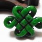 Manual sculpture, talisman Jade Chinese knot Double knot. Necklace pendant