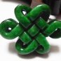 Manual sculpture, talisman Jade Chinese knot Double knot. Necklace pendant