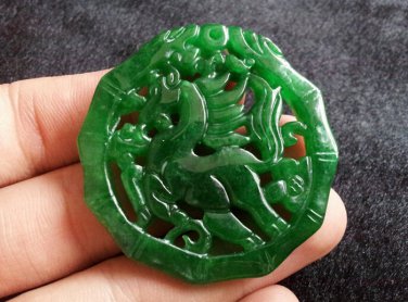 Hand hollow-out valuable.such handiwork jade horse. A quick Lucky pendant necklace
