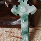 Hand carved jade Christianity Jesus to the cross. amulet Lucky pendant necklace Hand carved jade Christianity Jesus to the cross. amulet Lucky pendant necklace