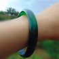 Manual sculpture High quality natural green agate, thin bracelet. A beautiful woman like it