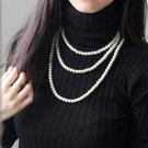 Multiple coloured glaze fine imitation pearl necklace. The choice of beautiful lady