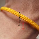 Hand catenary, pure manual weaving Yellow square knot bracelet