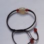 Bracelet, pure manual weaving caramel peace "+ white agate drum type beads Hand catenary