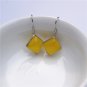 925 sterling silver inlaid yellow agate sexy eardrop restoring ancient ways/stud earrings