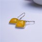 925 sterling silver inlaid yellow agate sexy eardrop restoring ancient ways/stud earrings
