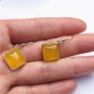 925 sterling silver inlaid yellow agate sexy eardrop restoring ancient ways/stud earrings