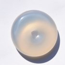 handmade Natural white agate peace buckle (peace is a blessing) pendant necklace